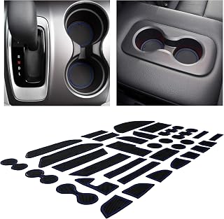 CupHolderHero for Honda Pilot Accessories 2016-2022 Premium Custom Interior Non-Slip Anti Dust Cup Holder Inserts, Center Console Liner Mats, Door Pocket Liners 33-pc Set (Dark Blue Trim)