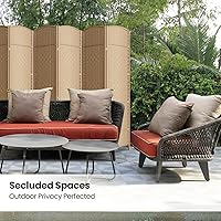 Vista 5 de Divisor de habitación de 8 paneles, pantalla de privacidad plegable de 6 pies, divisor de pared de panel plegable extra ancho con divisor de pared