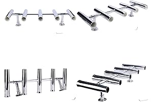 Amarine Made 5 Tube Adjustable Stainless Rocket Launcher Rod Holders