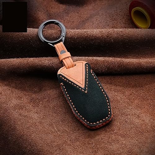 Miniatura 5 de Compatible con BYD Han Song Pro Tang Dmi Atto 3 EV Yuan Plus Alcántara - Llavero para accesorios de coche (color  02)