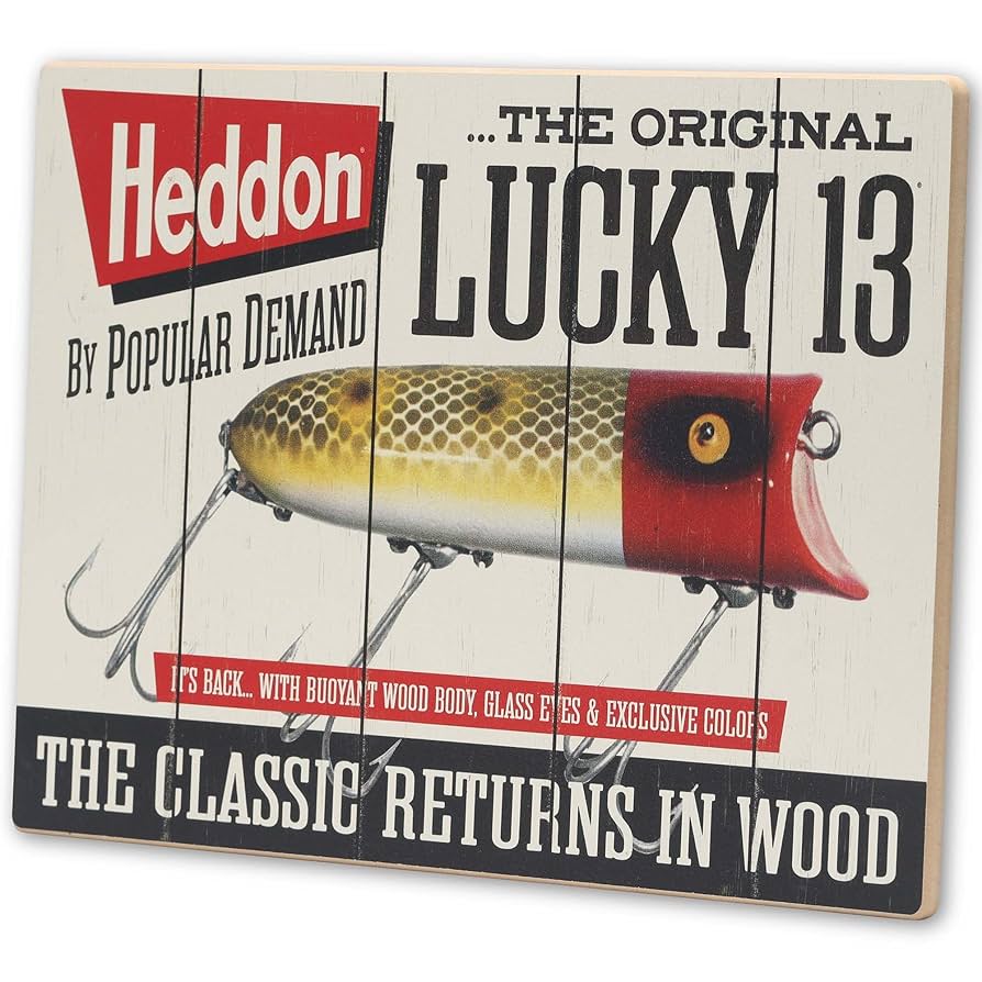 ルアー・フライ Heddon Wood Lucky 13 Centennial Edition Heddon 1995 Wood Lucky 13 Centennial Edition, NIB #1173 in