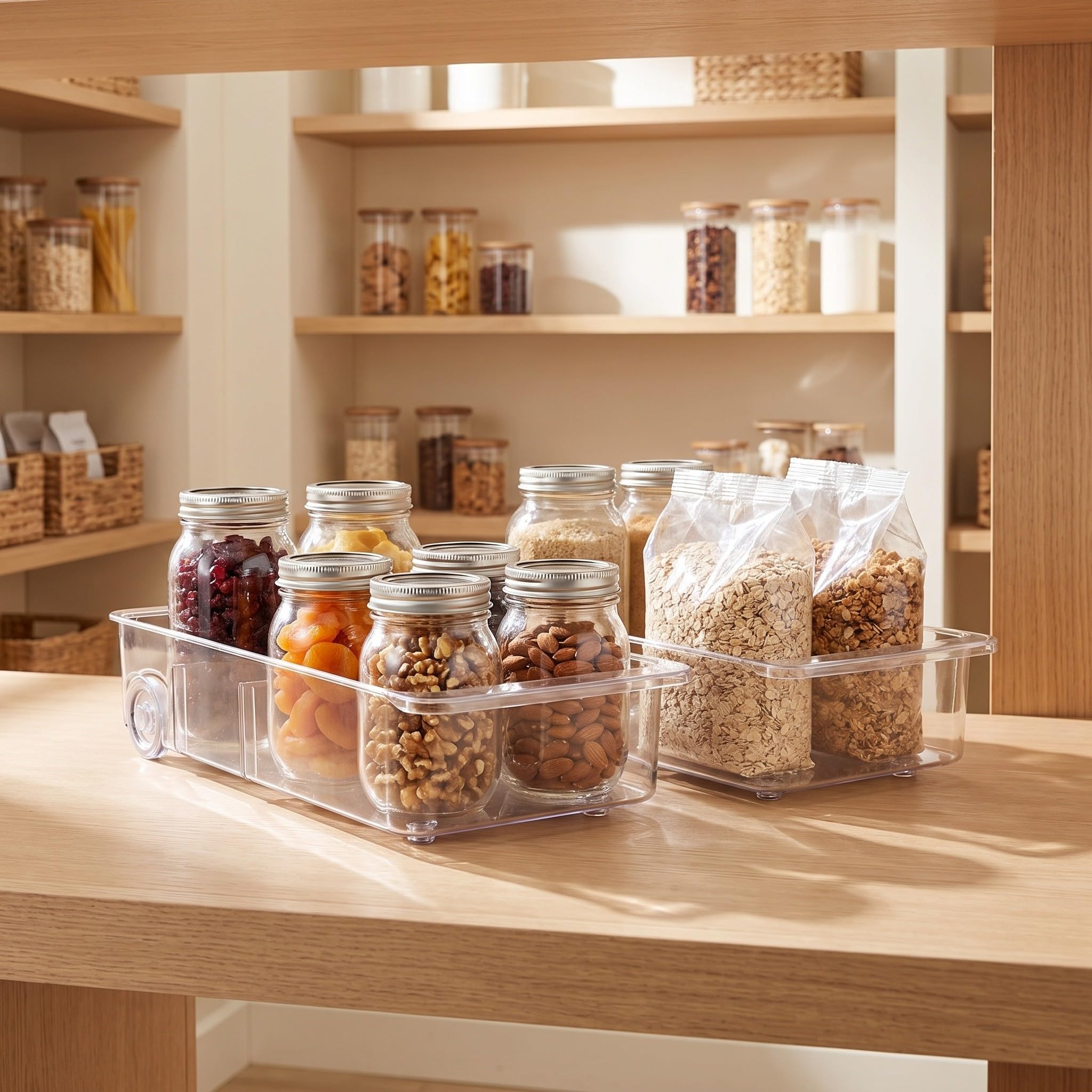 Zerodeko 2 contenitori estraibili per frigorifero, con scomparti per frutta