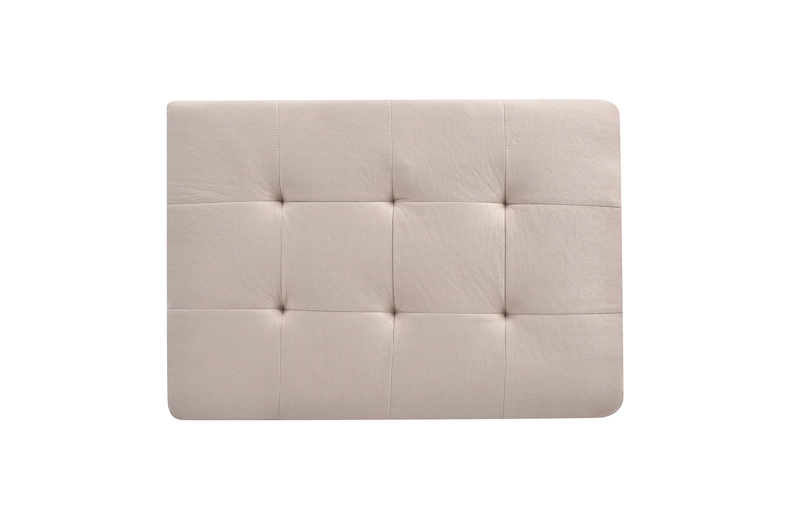 SAMIRA Pouf in velluto capitonné nero, poggiapiedi mod. Honey