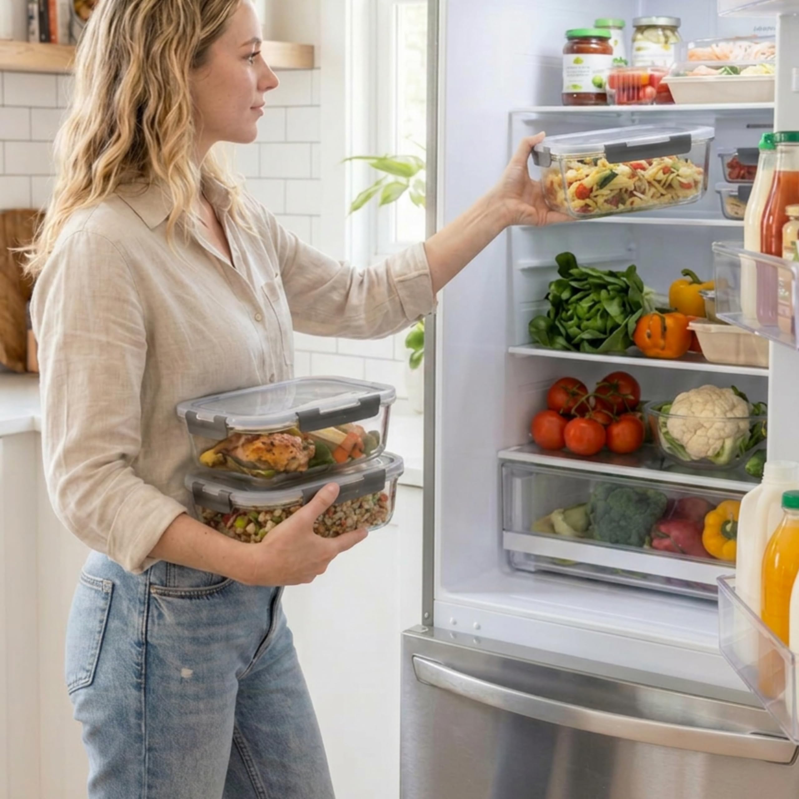 Igluu Meal Prep Contenitori Vetro per Alimenti Grandi (Set da 3) – 1520ml