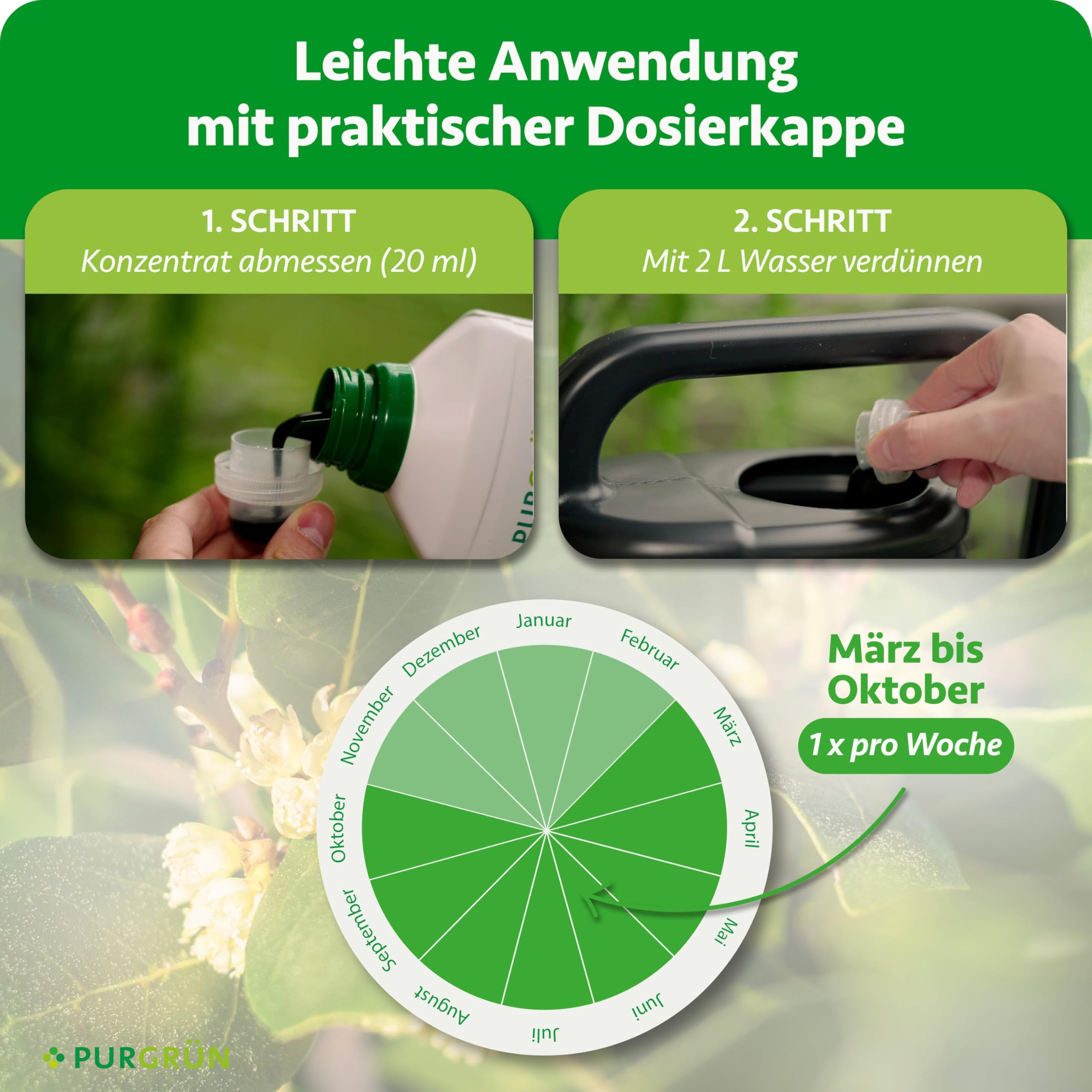 Bio-Gewürzlorbeer-Dünger 1 Liter – Organische Rezeptur – Premium-Flüssigdünger – NPK 4+1+7 – Mit Algenextrakt & Vinasse – Extra Kalium für aromatische Blätter