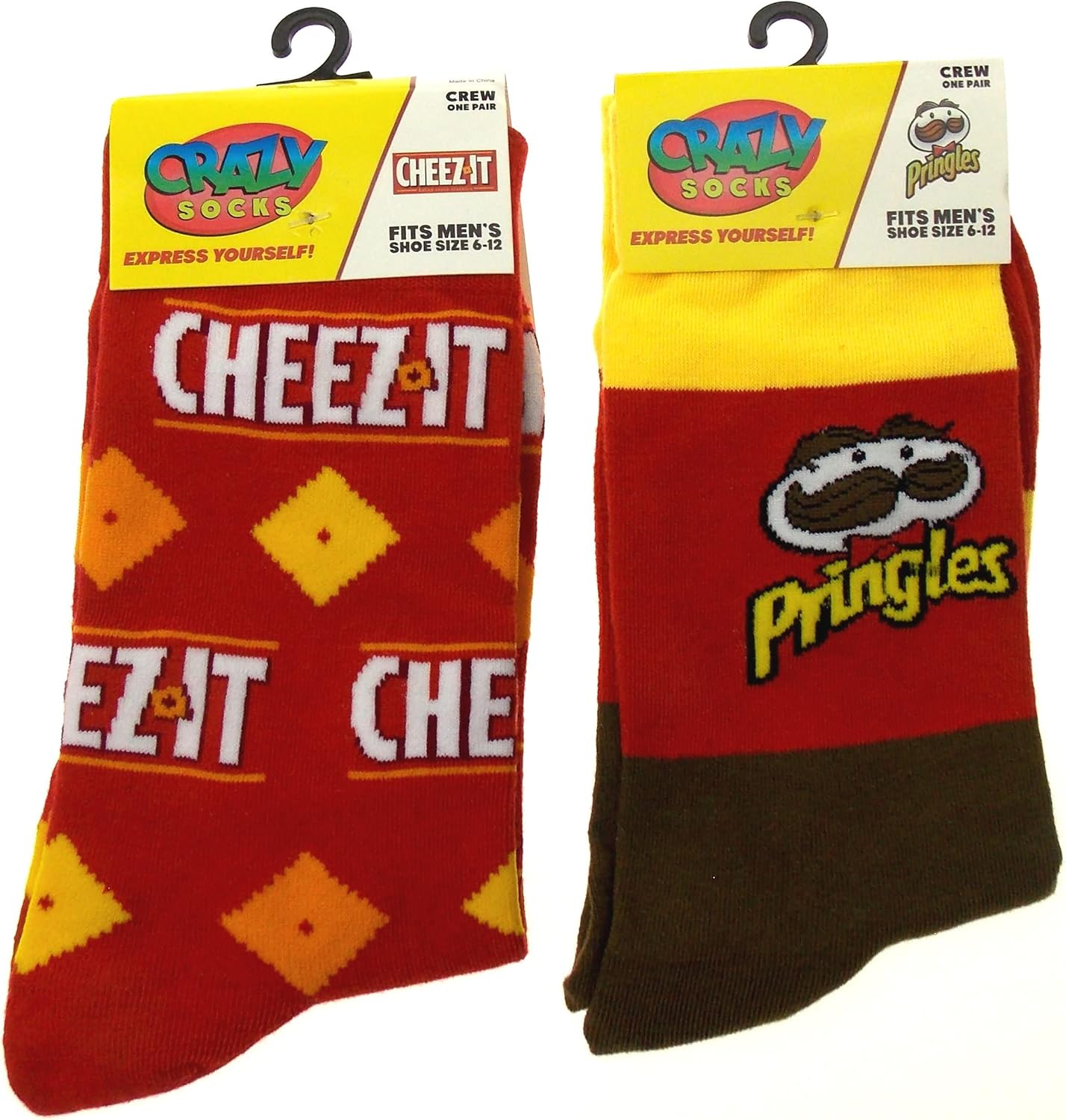 Cheez It & Pringles Crazy Socks Bundle 2 Pairs Clothing