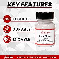 Vista 140 de Angelus - Pintura acrílica para cuero, 1 onza líquida (paquete de 1), color turquesa