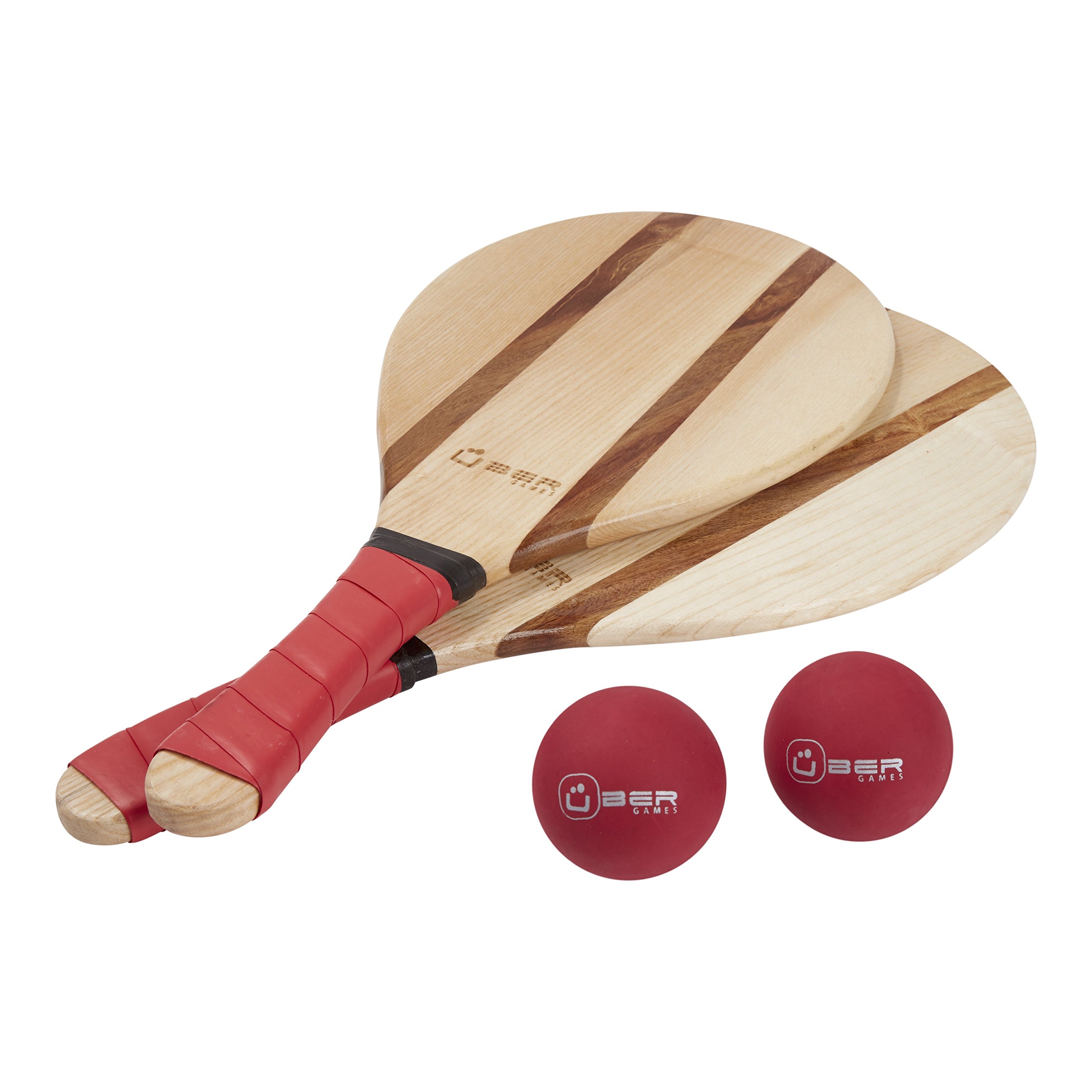 Buy Wooden Paddle Bat & Ball Set Ashwood & Rosewood Paddles Rubber