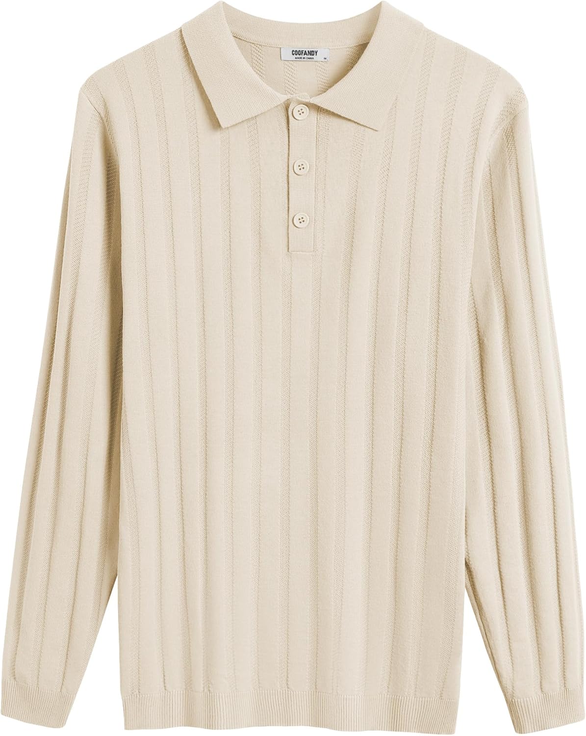 COOFANDY Men Knit Long Sleeve Polo Shirts Casual Dress Collared Sweater Pullover Button Down Golf Polo Shirts - Image 8