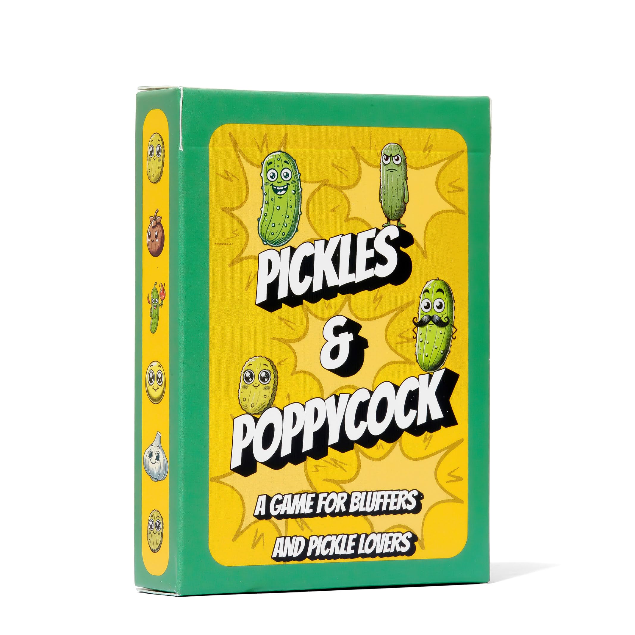 Pickles & Poppycock - A Card Game for Bluffers and Pickle Lovers - Pickle Gifts - Gifts for Pickle Lovers - Card Games for Adults and Kids - Social