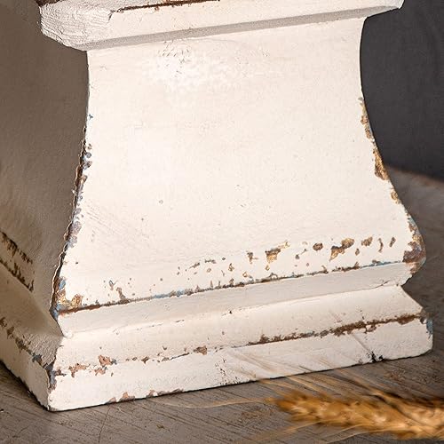 Miniatura 4 de Portavelas de pilar de madera Shabby Farm, hecho a mano, cuadrado blanco, portavelas rústico para velas de pilar, pequeños portavelas para centro de