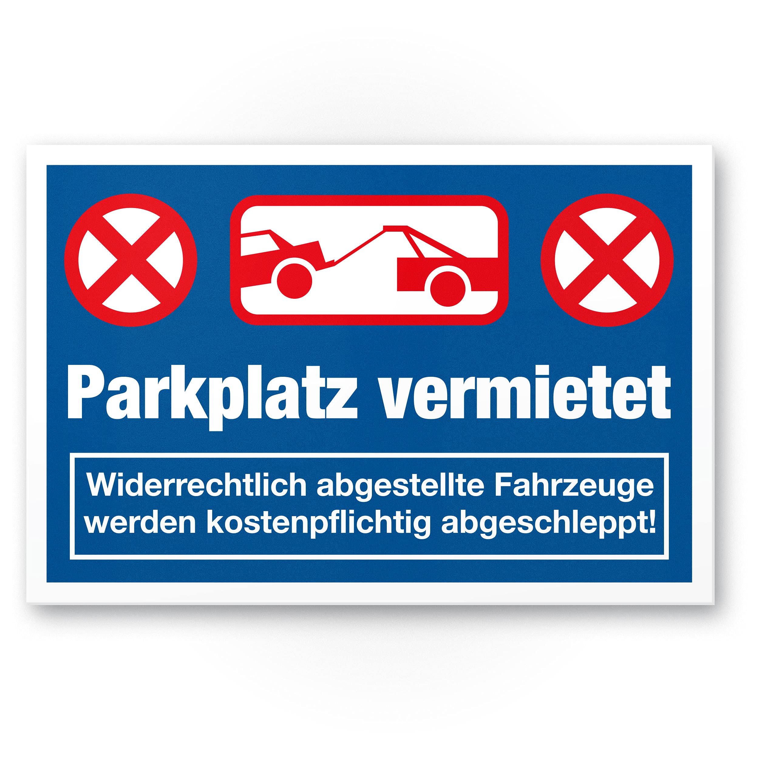 Komma Security Cartello Parcheggio Privato - 30x20 Cm, Plastica Resistente, Divieto Di Sosta Per Aree Noleggiate/Riservate