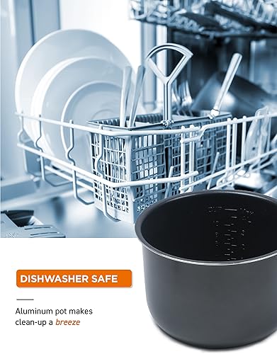 Miniatura 6 de Commercial Chef Olla a presión eléctrica de 6.3 cuartos de galón, temporizador preestablecido de 24 horas, interior de acero inoxidable con