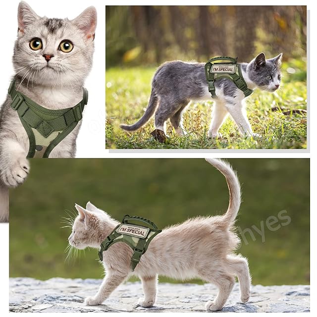 Foto 3 de 6 de Arnés táctico para Gatos para Caminar a Prueba de Escapes