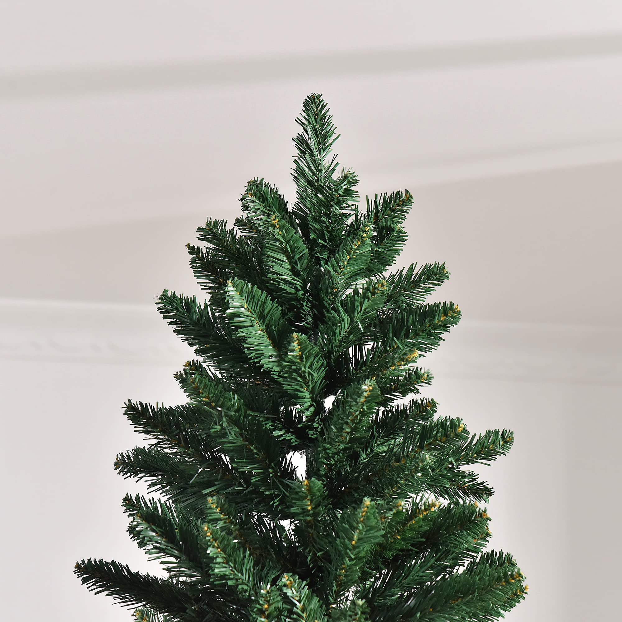 HOMCOM - Árbol de Navidad Artificial (240 cm, 1499 Ramas Espinas, imitación Nordmann, Gran realismo, Color Verde