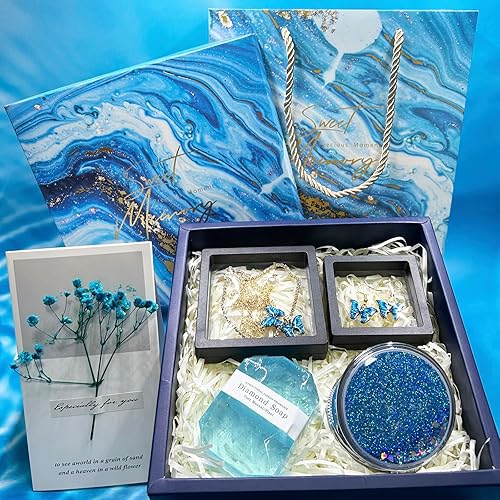 Miniatura 2 de Regalos de cumpleaños para mujer, elegante juego de cesta de regalo con jabón hecho a mano, regalos del día de San Valentín para ella, regalos