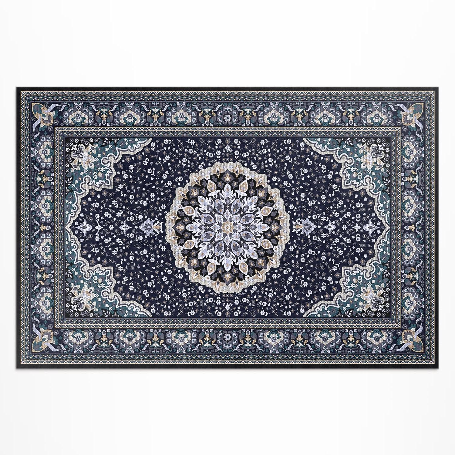 Tapis d'extérieur de qualité supérieure motif mandala doré pour décoration de porche