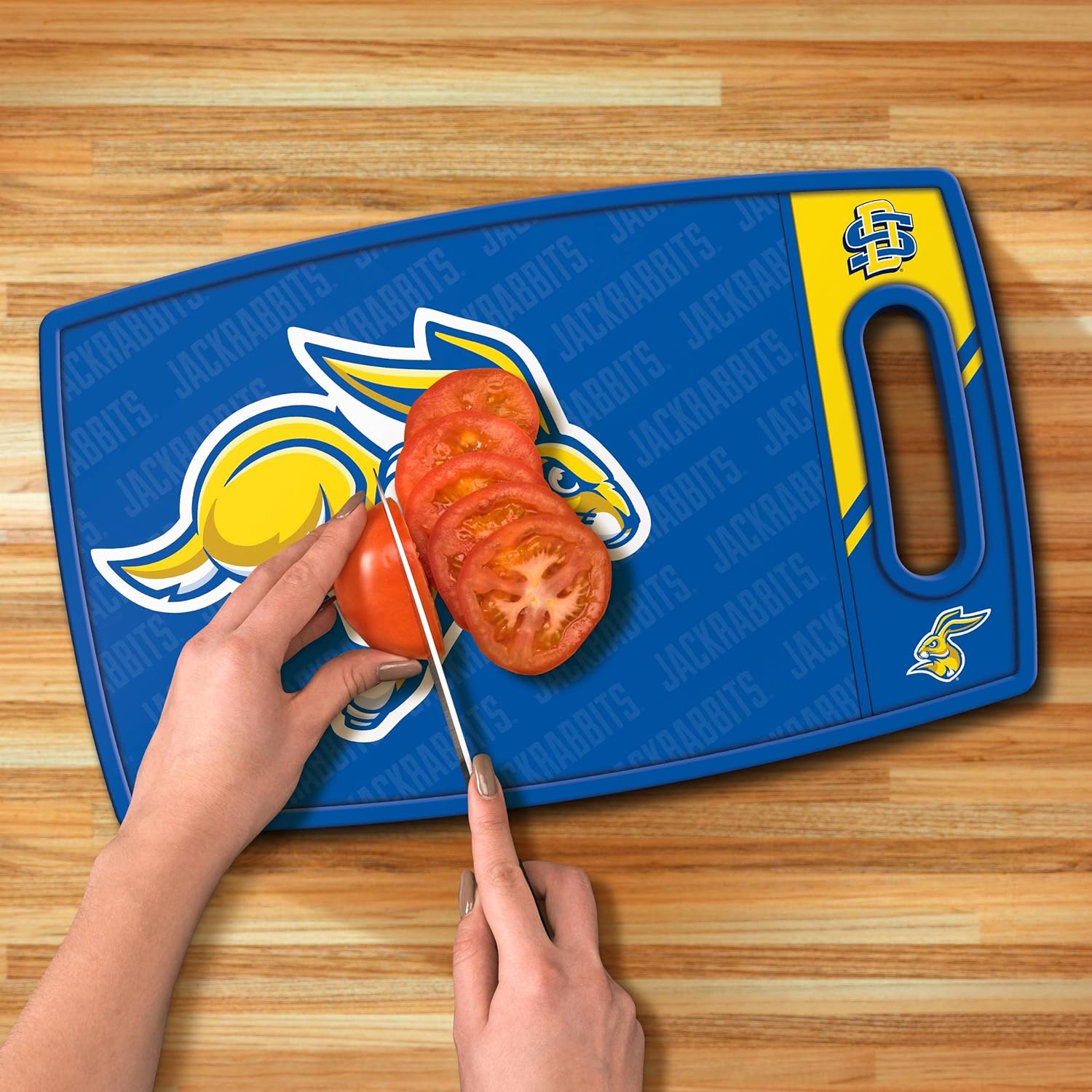 YouTheFan NCAA Officially-licensed Logo Series Cutting Board - reversible design for double the cutting surface - gentle on knives, team message on both front and back