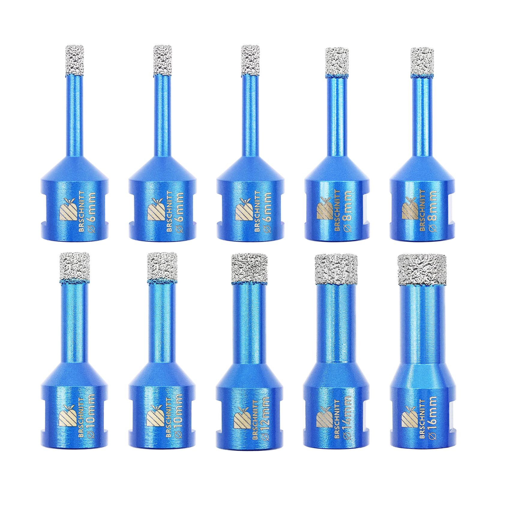 STAHLWERK Bohrkrone Diamant-Bohrkronen 5er Set 6-14 Mm M14