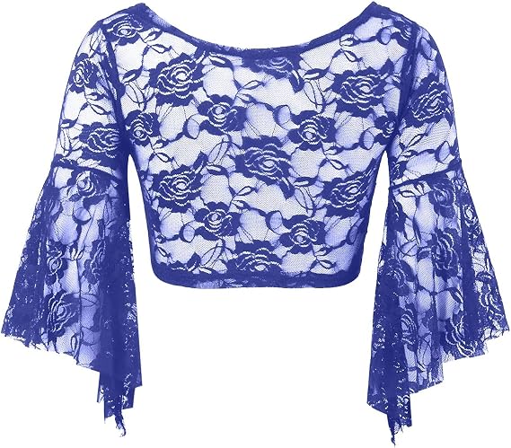 Costume Danse Du Ventre Femme - Haut Dentelle Boléro - Tenue Orientale Avec Pompons