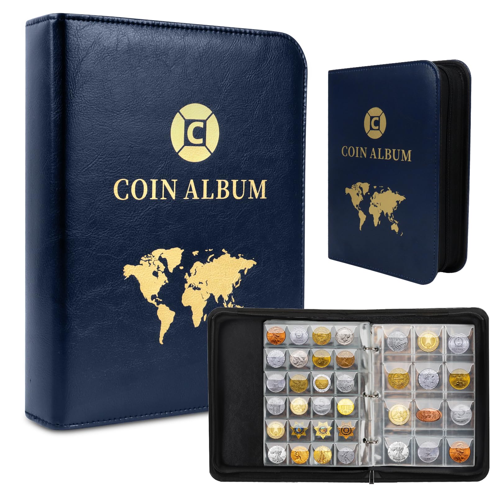Álbum de monedas de 600 bolsillos para evitar la pérdida y el deterioro de piezas de 2 euros