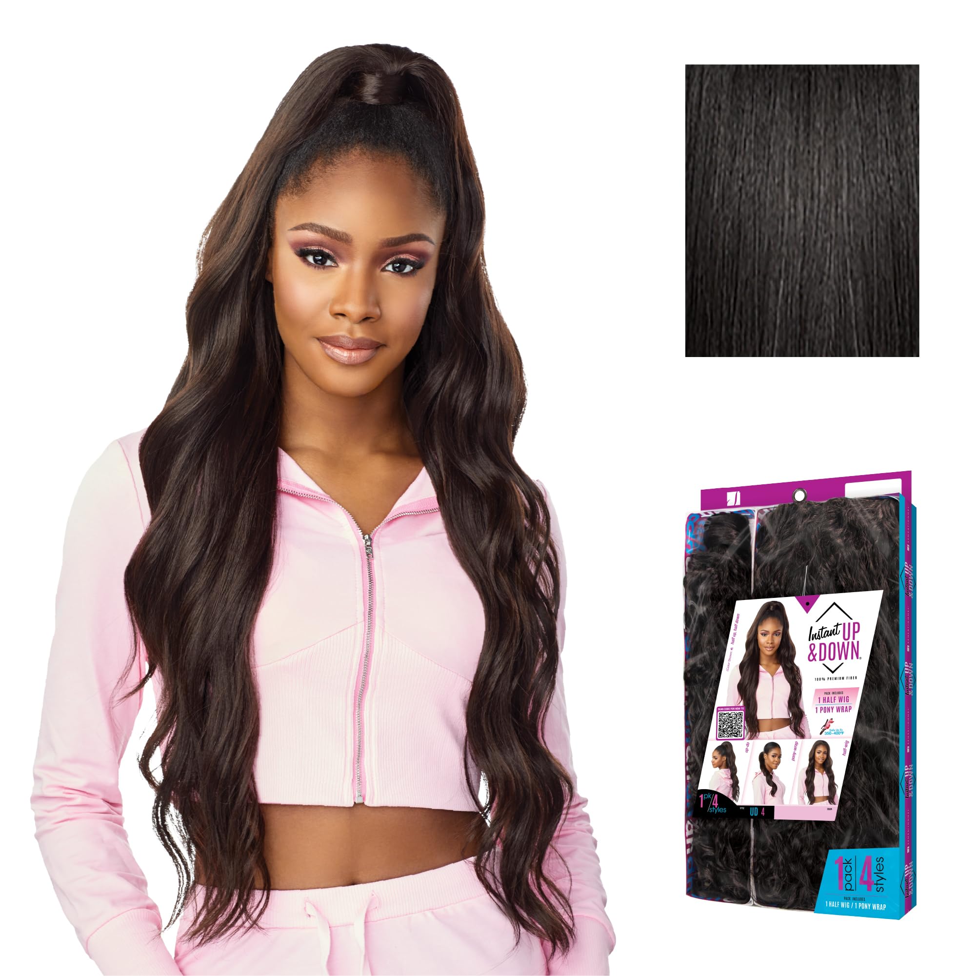 Sensationnel Instant Updown Halfwig Pony-Iud 4, 1B OFFBLACK