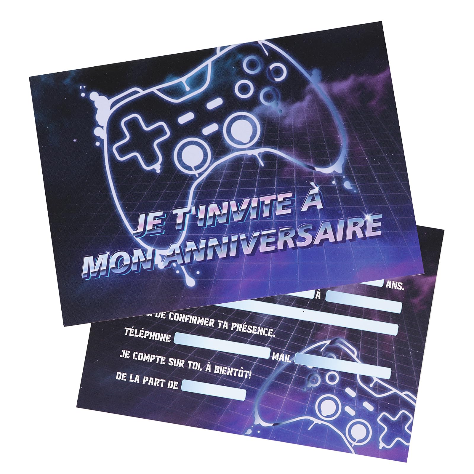 12x Carte Invitation Anniversaire Foot, Invitation Anniversaire Garcon avec Enveloppes et 12x Carte Invitation Anniversaire Foot, Invitation Anniversaire Garcon avec Enveloppes et