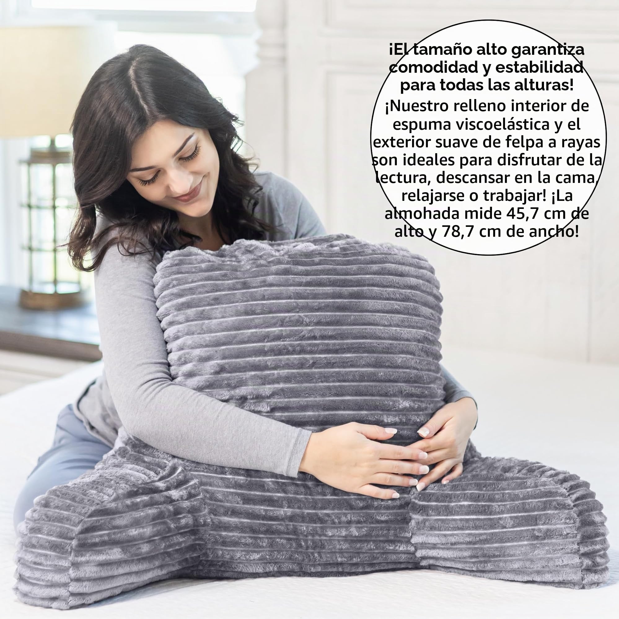 Homie Almohada para Reposo en Cama de Lectura de Primera Soporte para la muñeca, Tiene reposabrazos