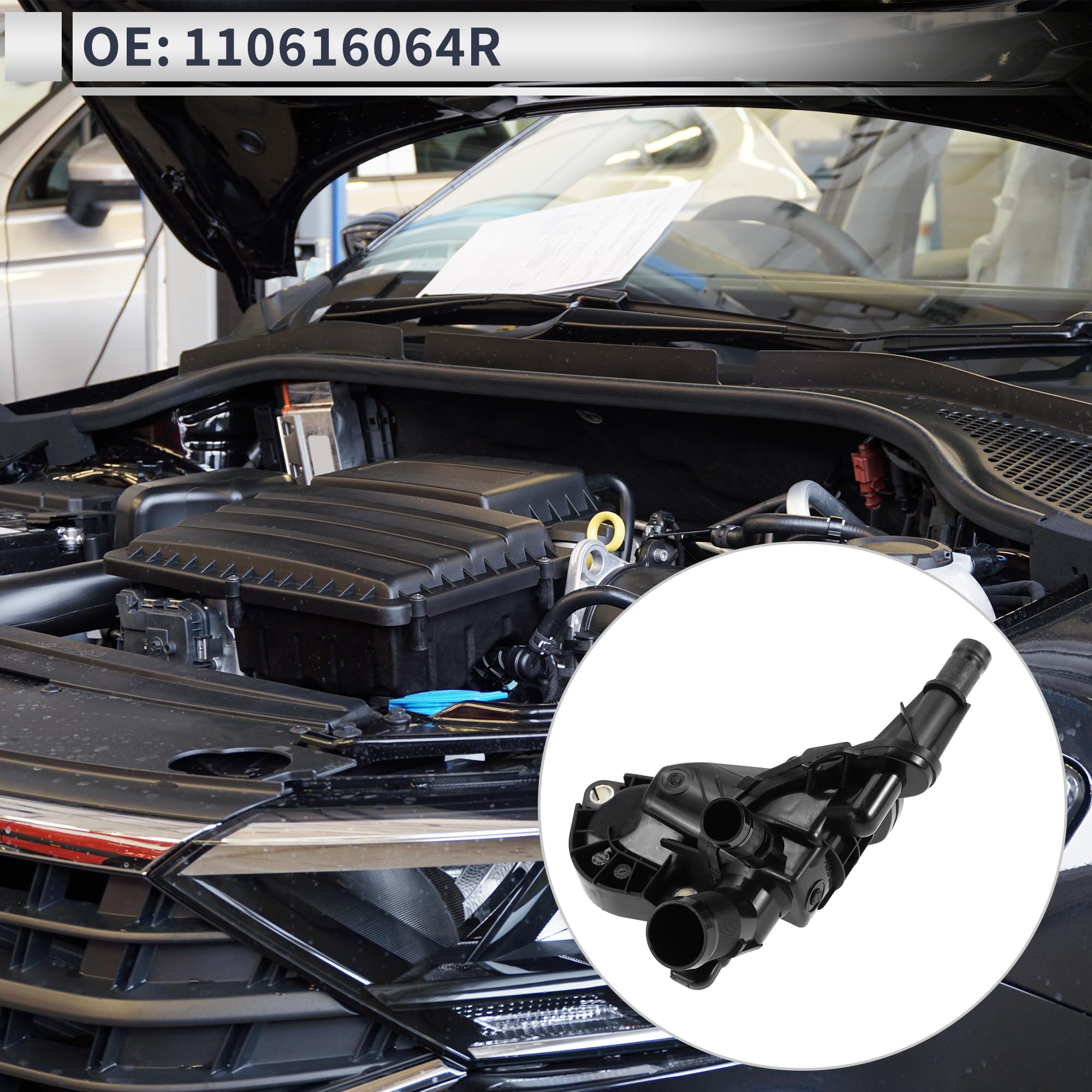 A ABSOPRO Boîtier Thermostat Refroid. Pour Renault Clio IV 0.9 Tce 18-21