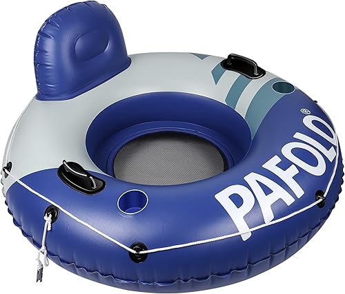 River Tubes for Floating Heavy Duty, Pool Float Adult, 53" Inflatable Float Tube for Beach Lake Rafting, River Floats with Mesh Bottom