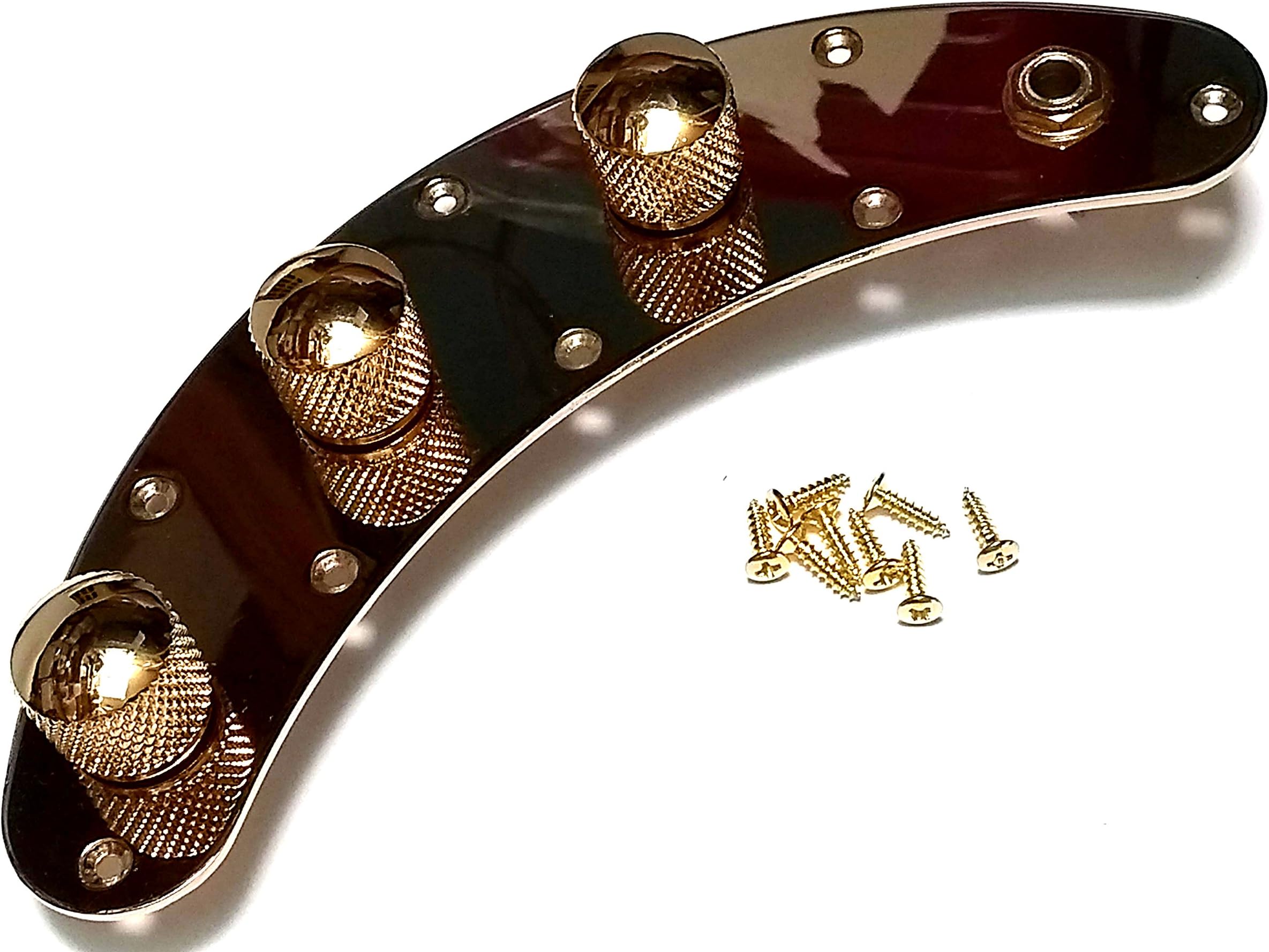 loaded 3 pot electric bass control panel loaded musicman style gold
