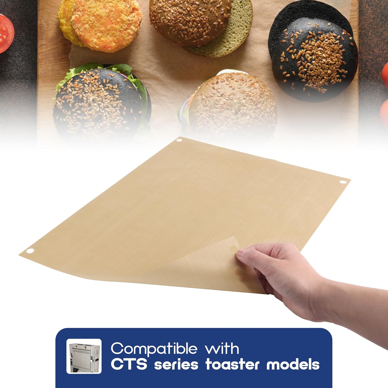 Prince Castle Release Sheet for CTS Series Toaster - Non-Stick Sheets and Commercial Toaster Liner for Bread, Buns and More