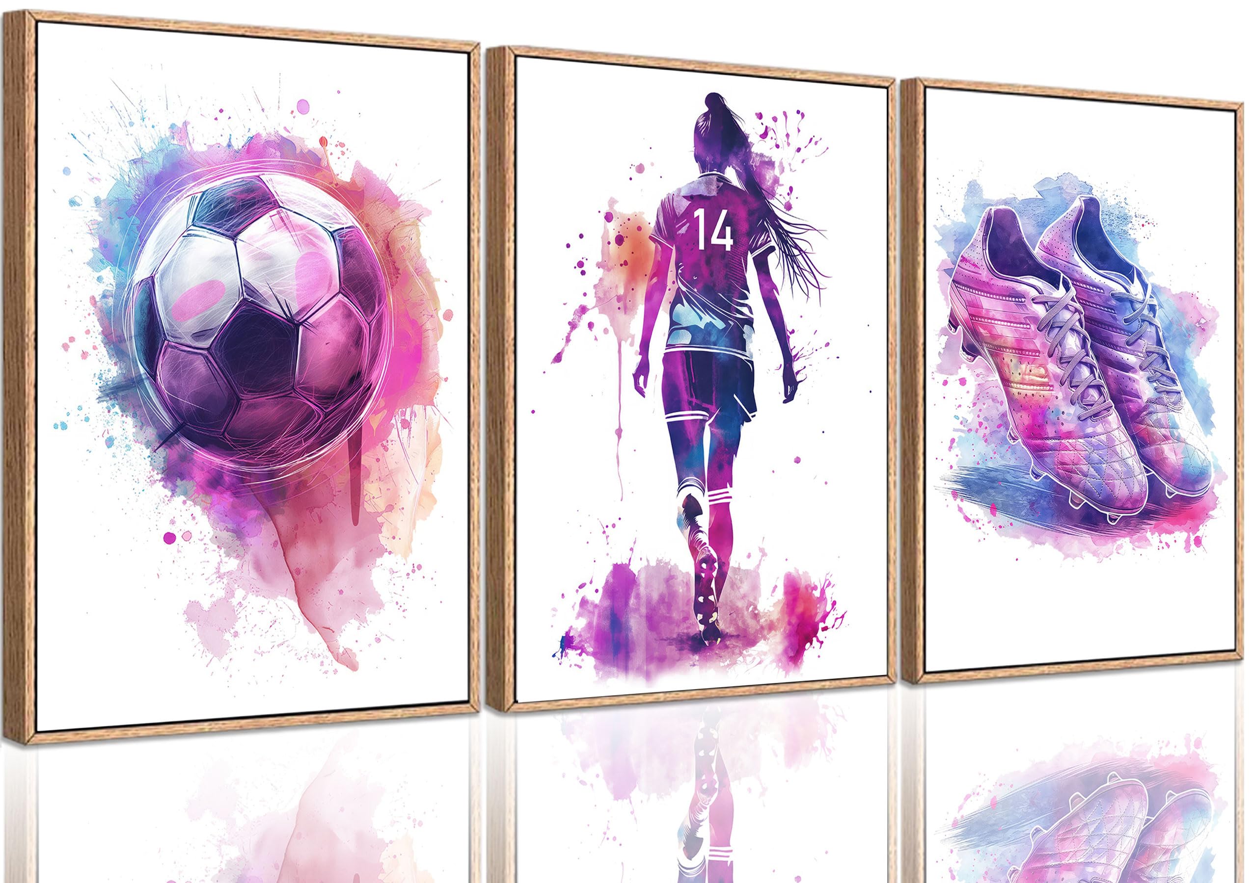 Soccer Purple Abstract Art