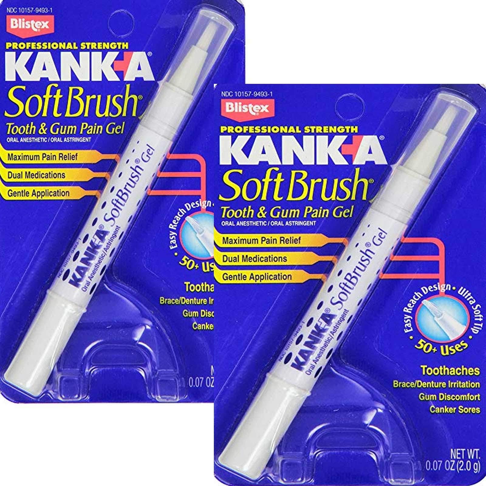Soft Brush Tooth & Gum Pain Gel - 0.07 oz, Pack of 2