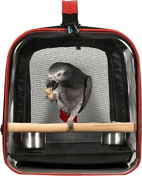 Colorday Lightweight Bird Carrier, Bird Travel Cage (Large 19 x 12 x 13, Black)