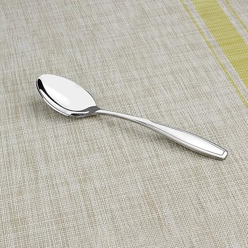 Miniatura 7 de Pekky Cuchara de postre de acero inoxidable, juego de cucharas pequeñas de 12 piezas