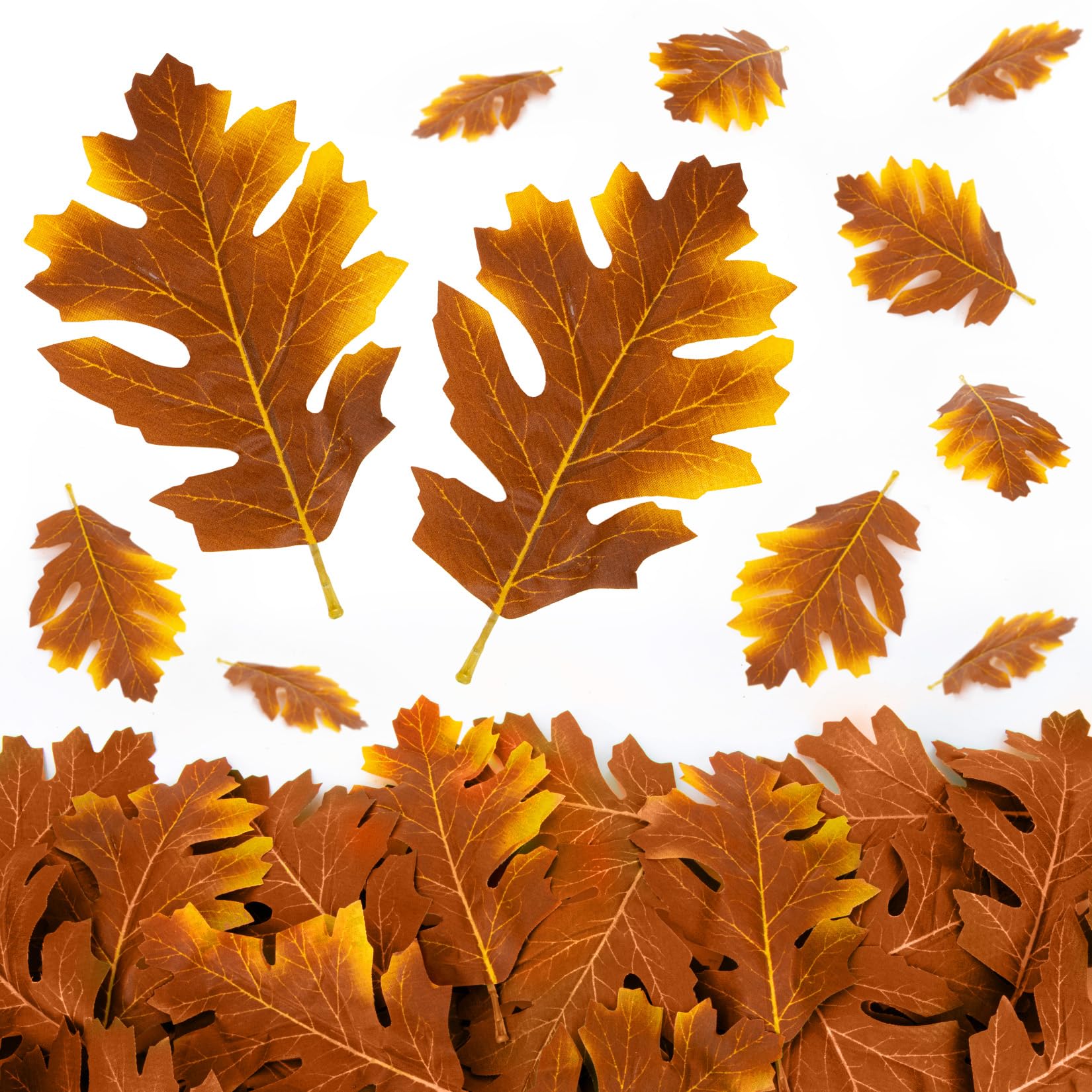 RAINFLOW Thanksgiving Fall Artificial Maple Leaves 40PCS Red Autumn Leaves Wall Decor, Simulated Maple Oak Leaf for Fall Decor Thanksgiving Wedding