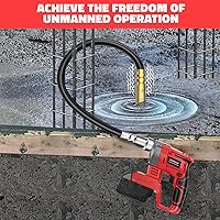 Vista 5 de LIVOWALNY Herramienta vibradora de hormigón de mano compatible con batería Milwaukee de 18 V (sin batería), vibrador eléctrico inalámbrico