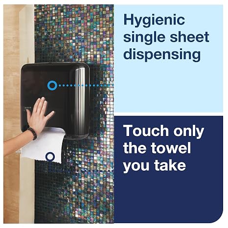Tork Matic Automatic Hand Towel Roll Dispenser Black H1, One-at-a-time Dispensing, Elevation Range, 5511284