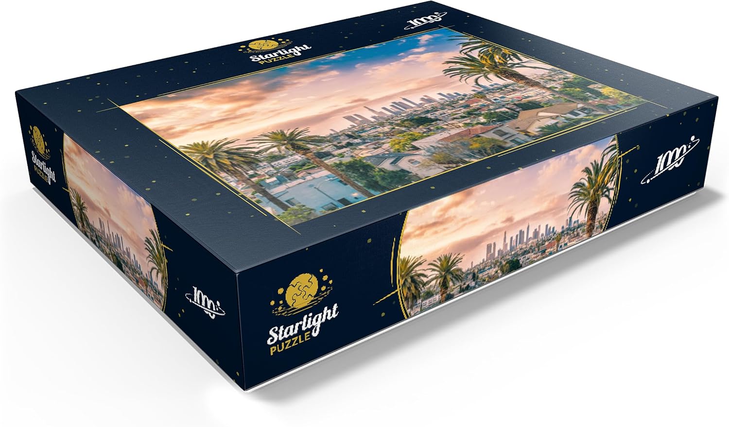 MyPuzzle Beautiful Sunset in Downtown Los Angeles - Premium 1000 Piece Jigsaw Puzzle for Adults