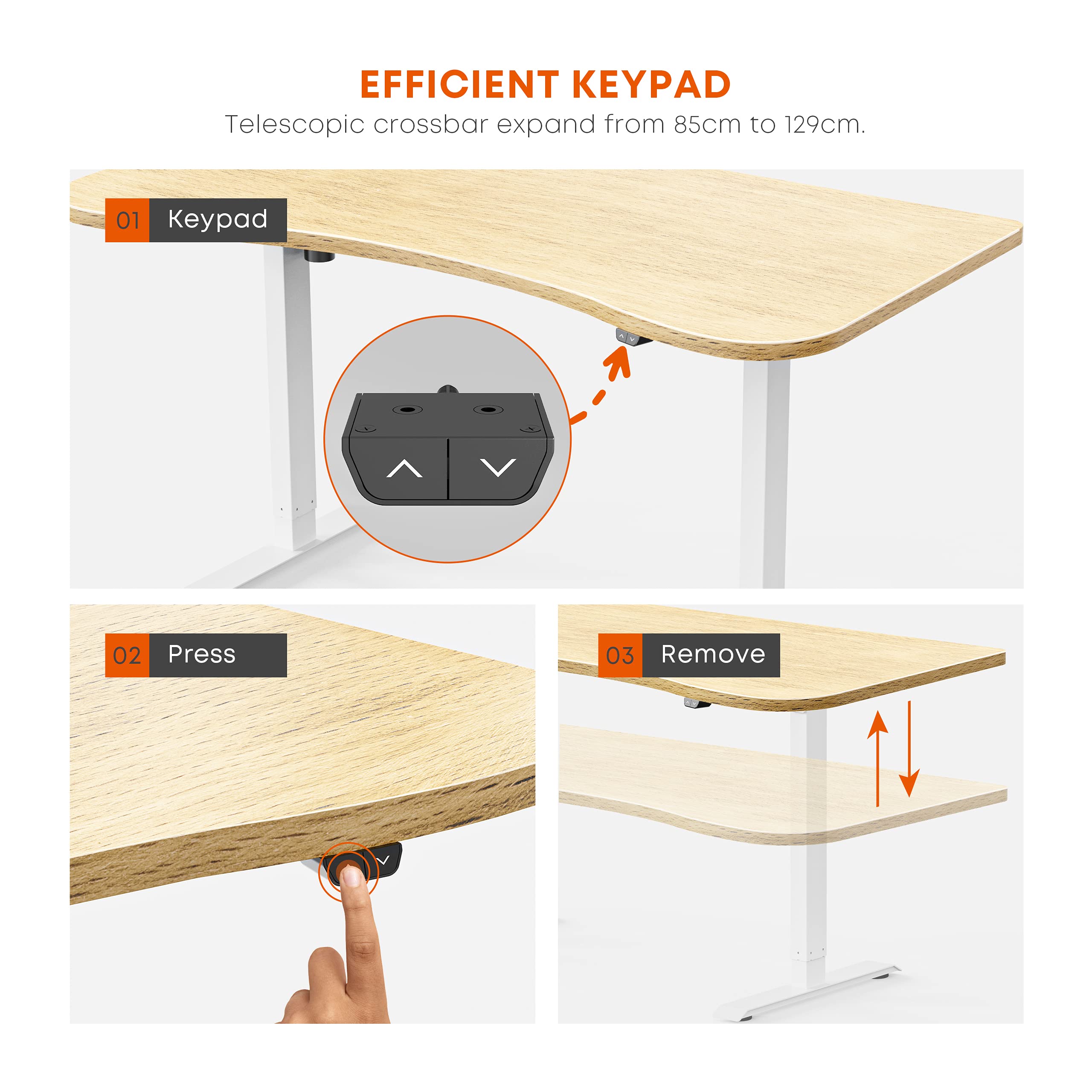 PUTORSEN® ES12WE Electric Standing Desk Ergonomic Height Adjustable