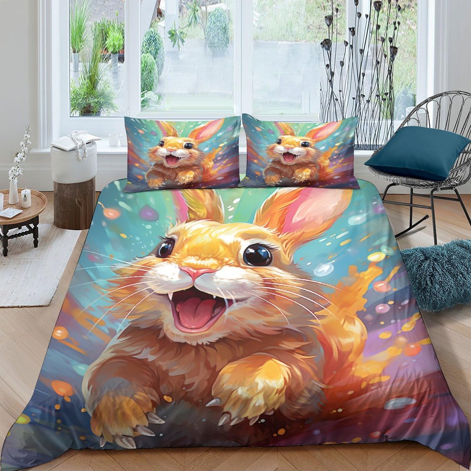 Funda de edredón de microfibra con cremallera King y dos fundas de almohada