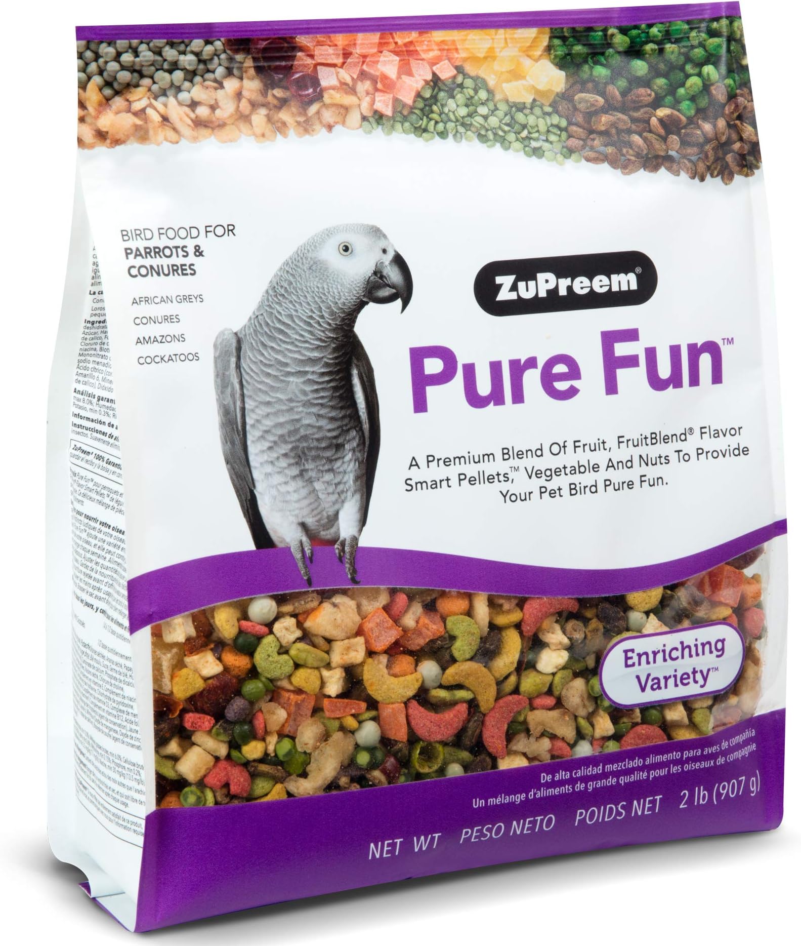 SLEEK & SASSY Fruit, Veggie, Nut Parrot Treat Perfect for