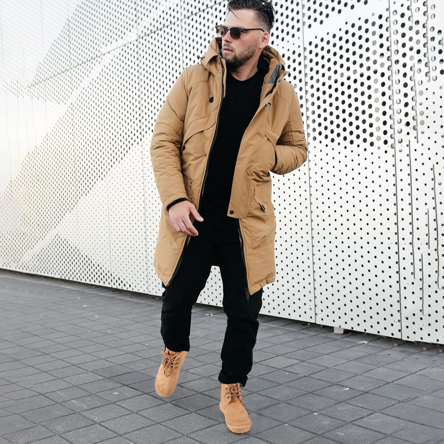 Men's Fur Lined Warm Anti-Slip Ankle Boots Lightweight suede snow boots Comfortable Winter Short Boots 7-10.5 - Image 2