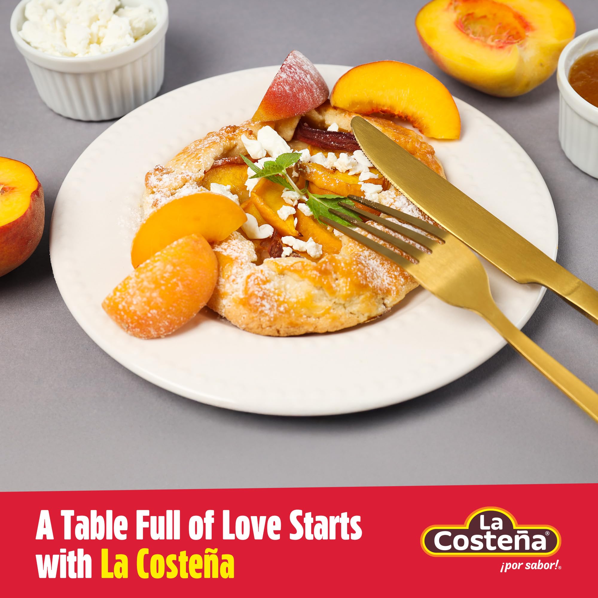 La Costeña Canned Peaches in Heavy Syrup - Canned Peach Halves for Fruit Salad, Pie Filling, Cobbler, Preserves & Cut Fruit Cups - Bulk Pantry Food - 29 oz, 12 Pack