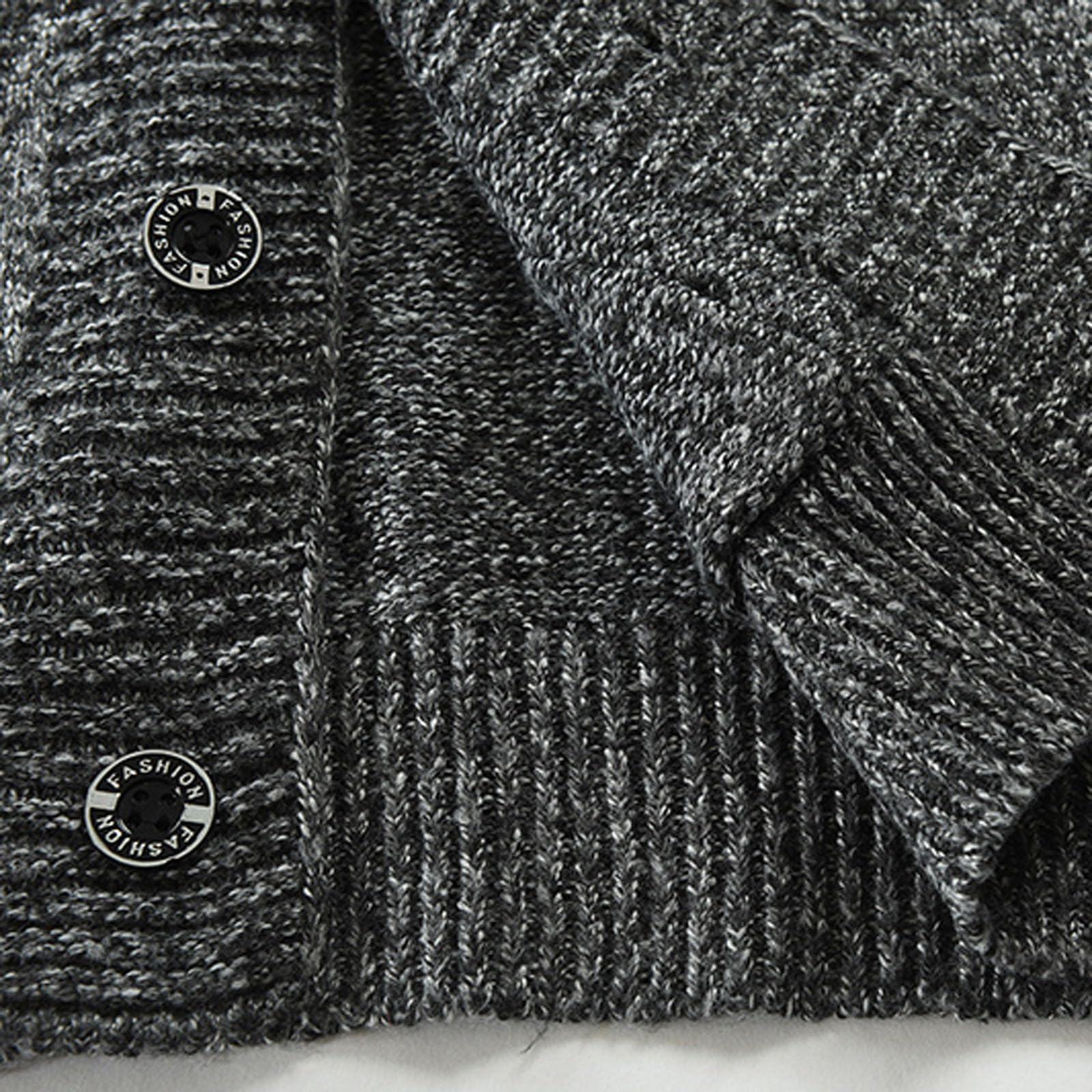 Cardigan da uomo, slim fit, cardigan invernale elegante, sportivo, lavorato a maglia, per le mezze stagioni, business, casual, colletto alto, con bottoni, davanti, aperto, a maglia grossa