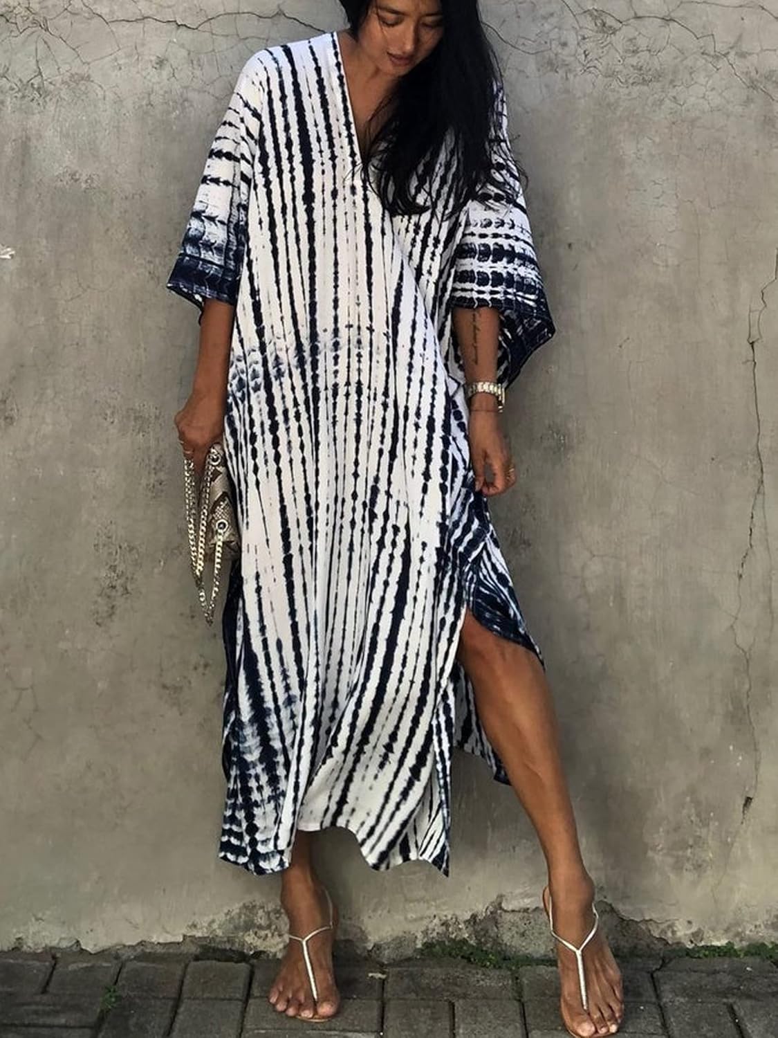 Kaftan Dresses for Women Plus Size Summer Beach Dress with Print and Swim Cover Ups - Image 6