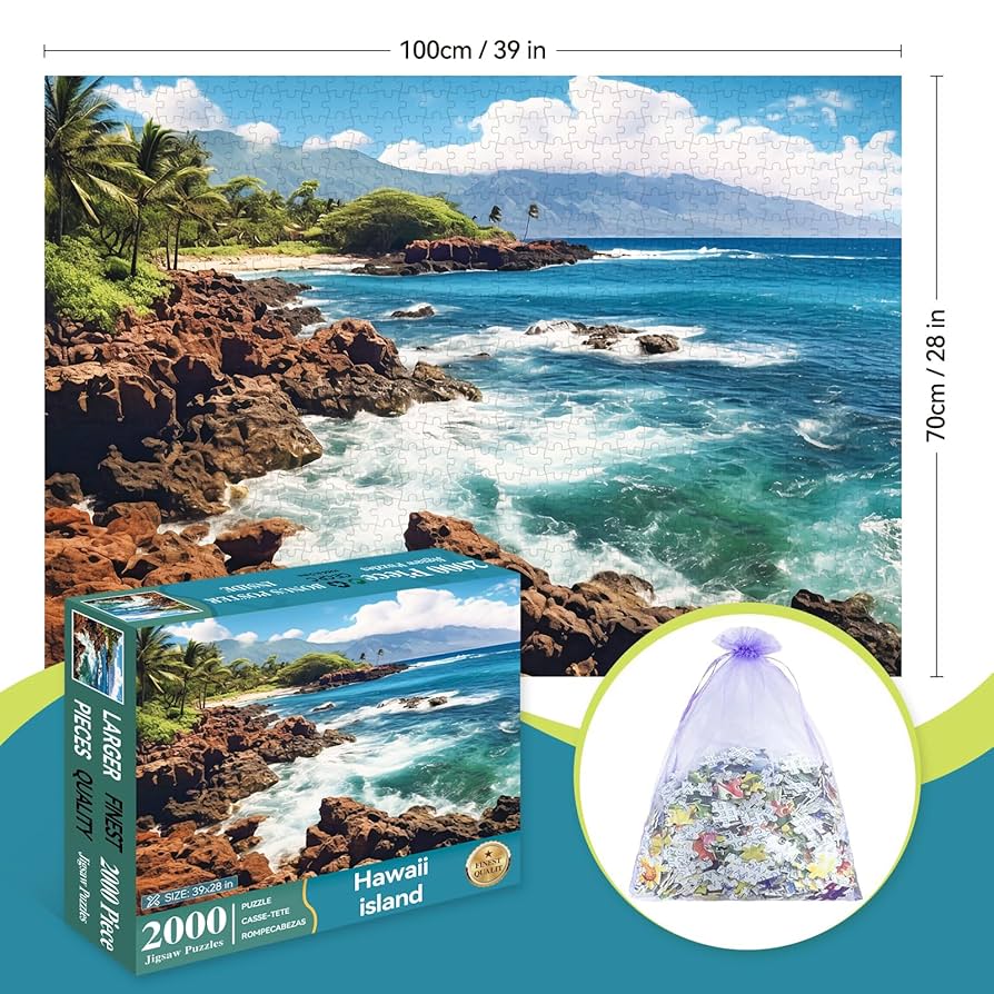 Amazon.com: 2000 Piece Jigsaw Puzzles for Adults, Hawaiian