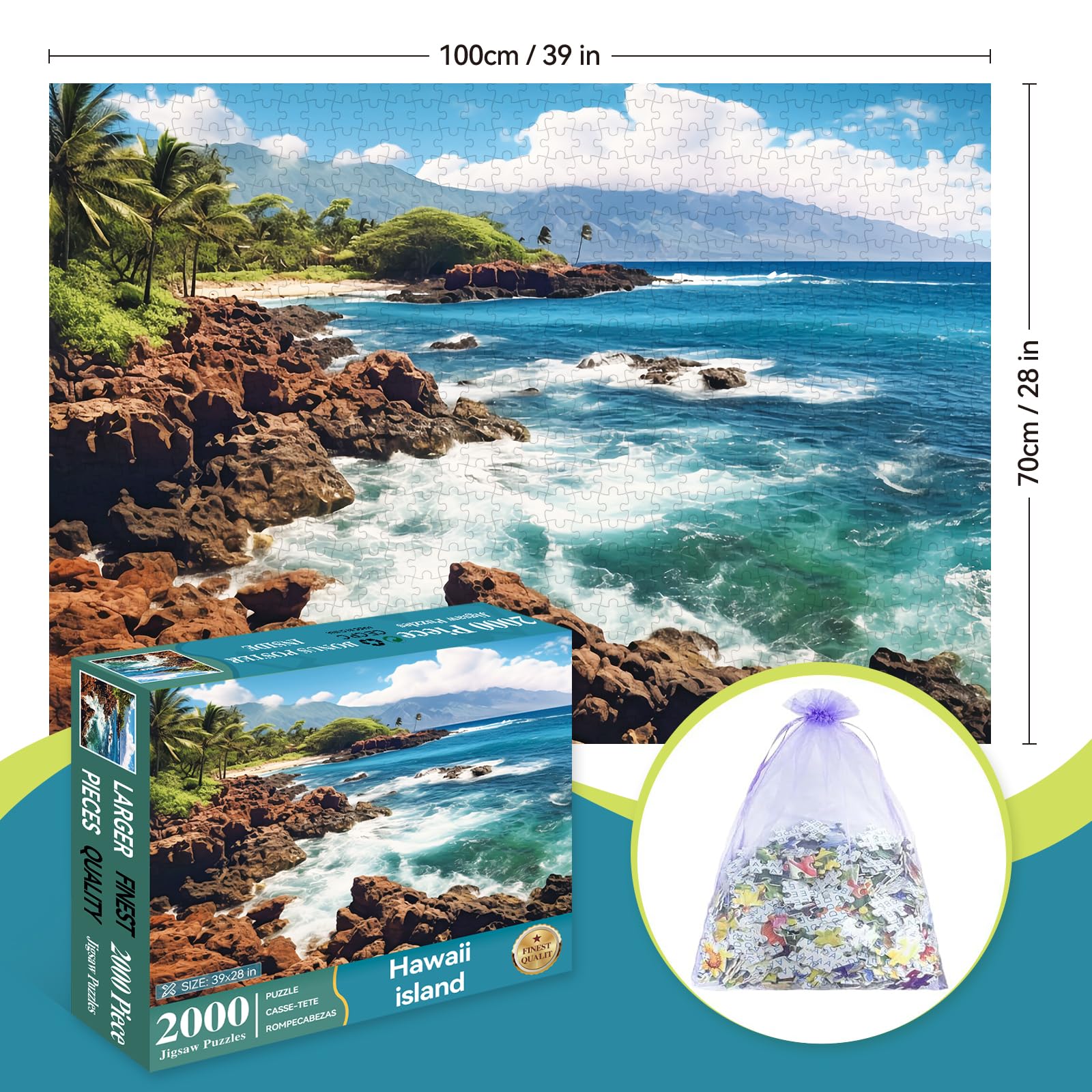 Amazon.com: 2000 Piece Jigsaw Puzzles for Adults, Hawaiian