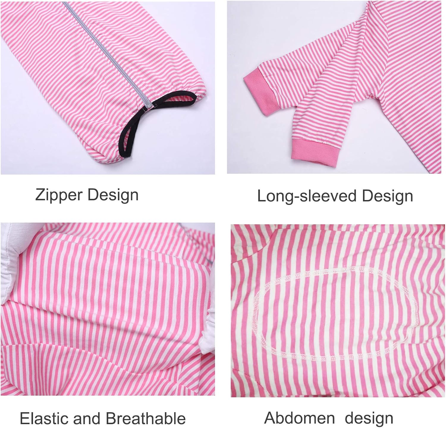 Yeapeeto Dog Onesie Surgery Recovery Suit for Large Medium Bodysuit Dogs Pajamas PJS Full Body for Shedding, Prevent Licking, Wound Protection, Cone Alternative (5XL, Pink)